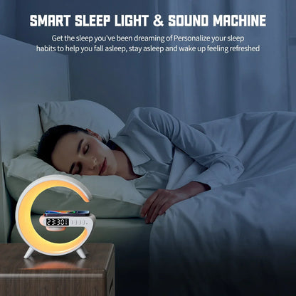 RGB Alarm Clock Wireless Charger Stand
