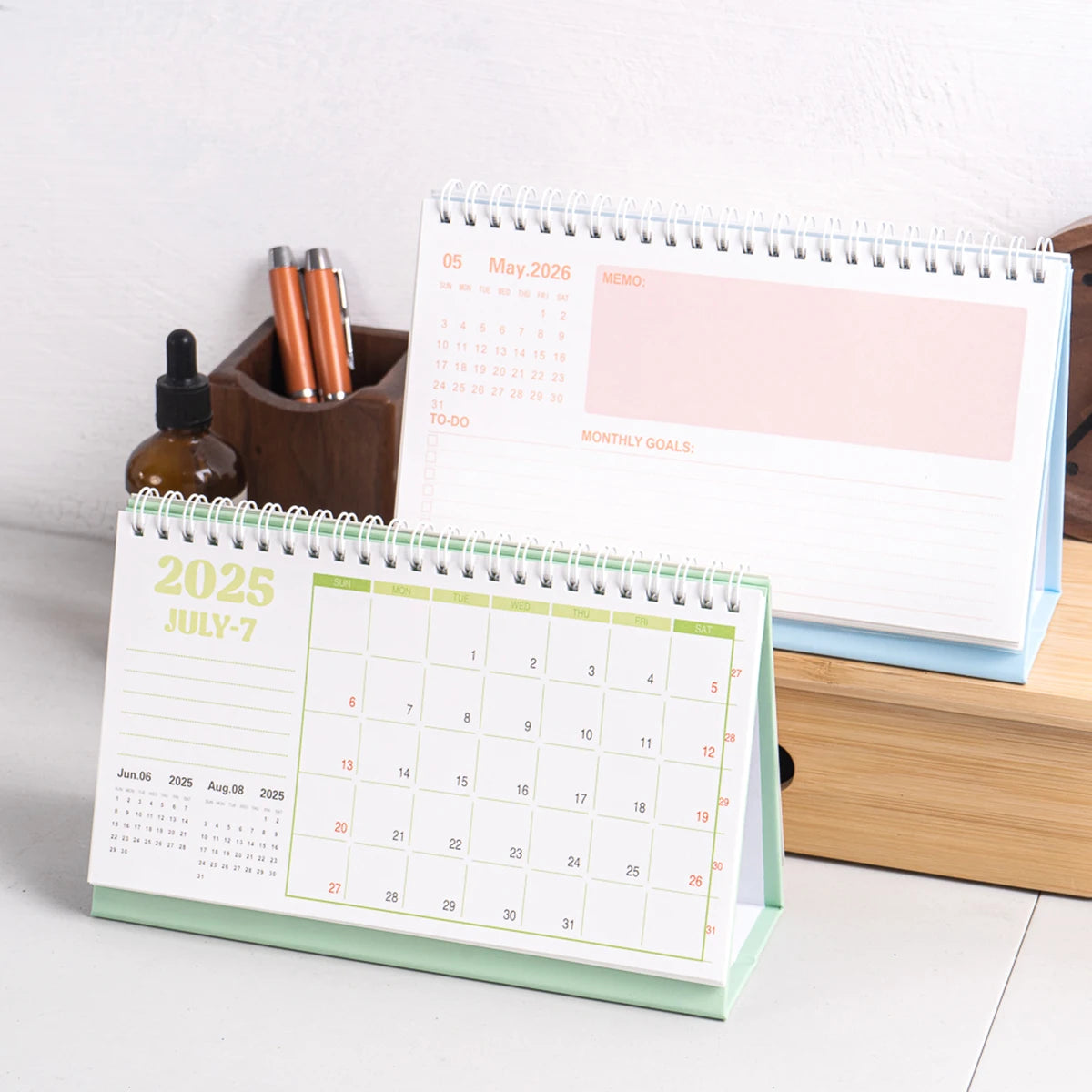 SpiralDesk 2026 Foldable Table Calendar
