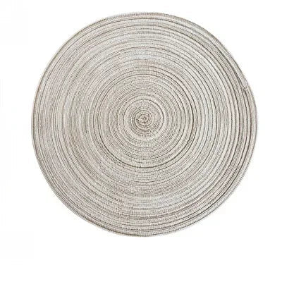 Round Woven Ramie Placemats, Set of 6