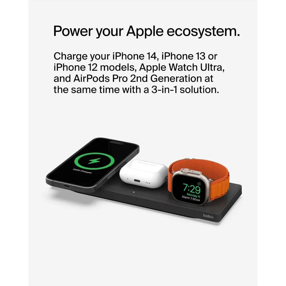 3-in-1 Sleek Wireless Charging Station