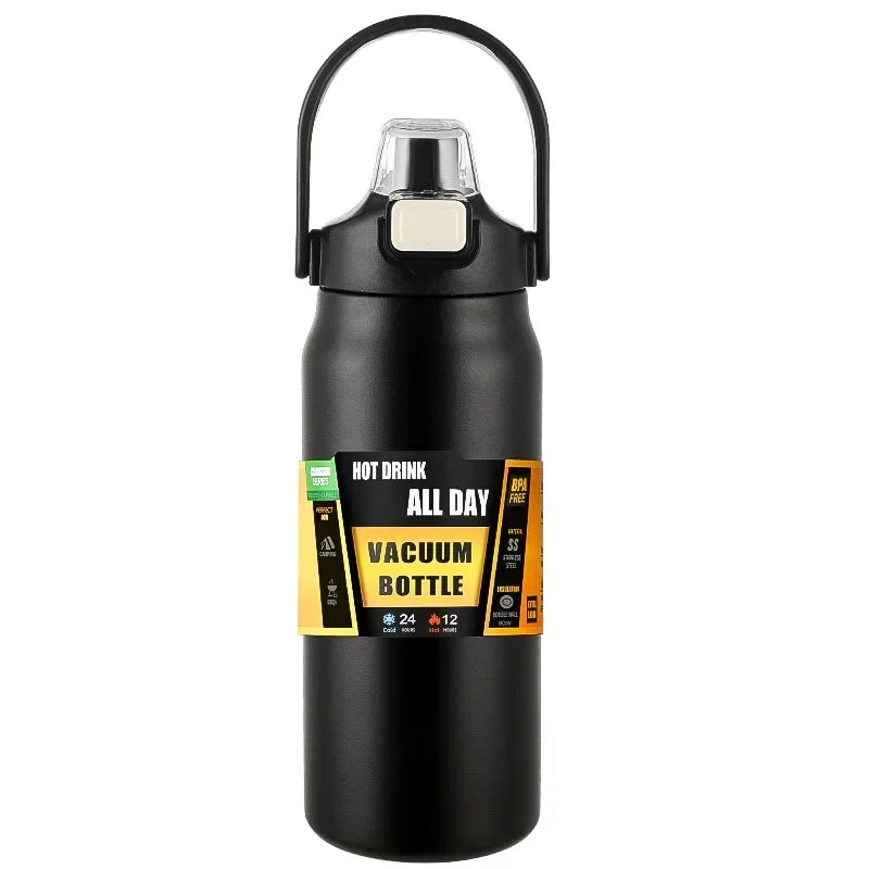 800ml Stainless Steel Thermos Mug with Straw