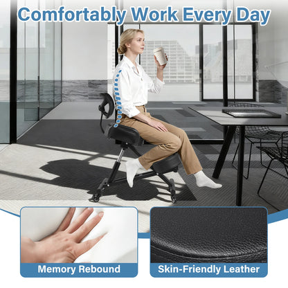Ergonomic Kneeling Chair with Back Support
