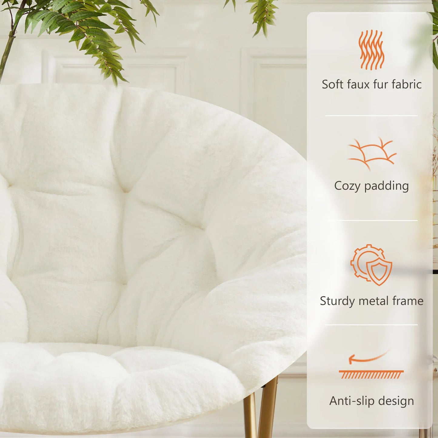 Alpine Faux Fur Saucer Chair