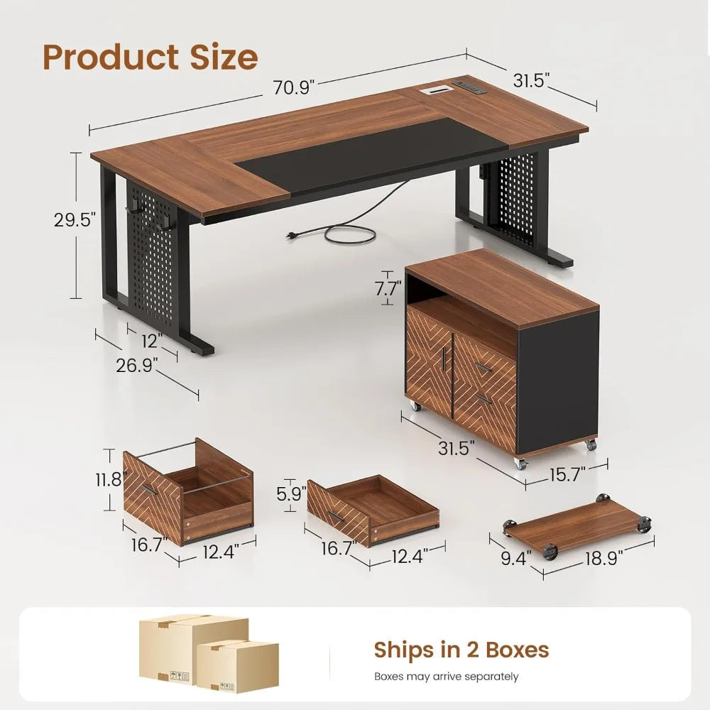 Monarch Executive L-Shaped Desk