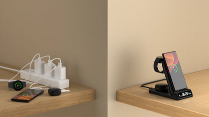 ChronoCharge Foldable 3-in-1 Wireless Charging Station