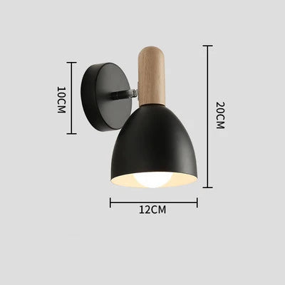 Swivel Wood Wall Sconce for Bedside Reading