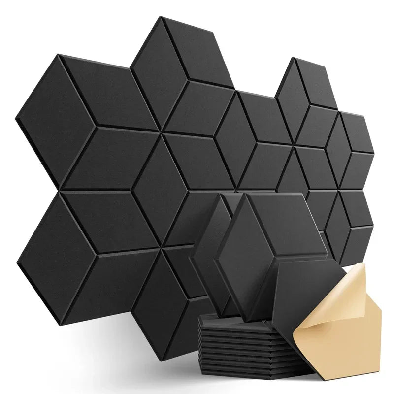 12 Pack Hexagonal Acoustic Panels