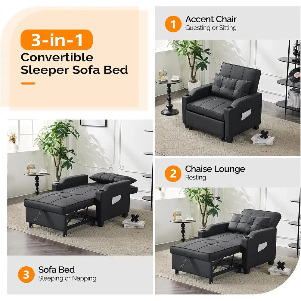 3-in-1 Convertible Sleeper Chair