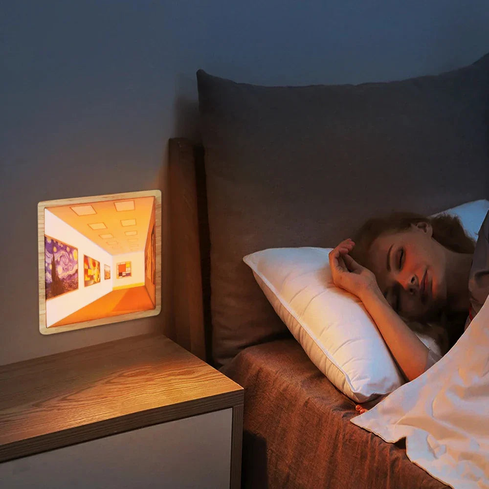 3D Illusion Wall Lamp – Ambient Night Light