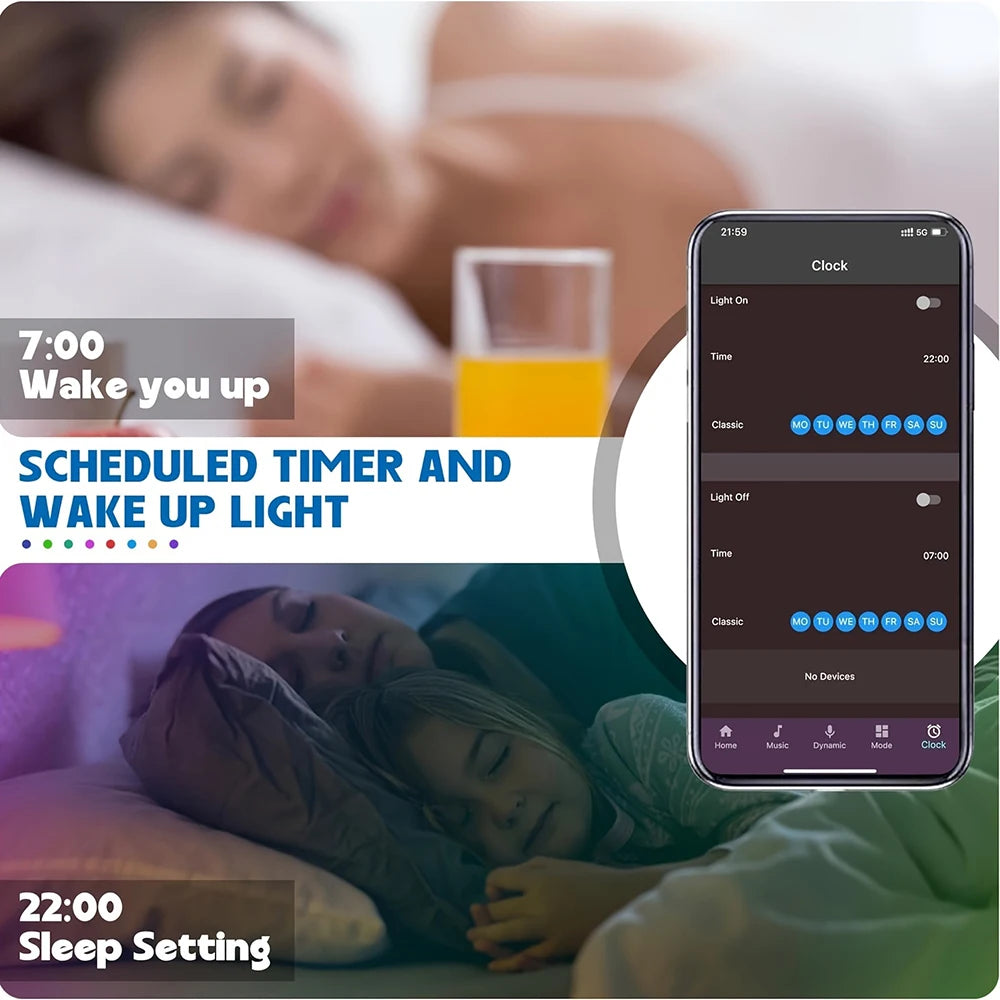 RGB LED Strip Lights with App & Remote Control