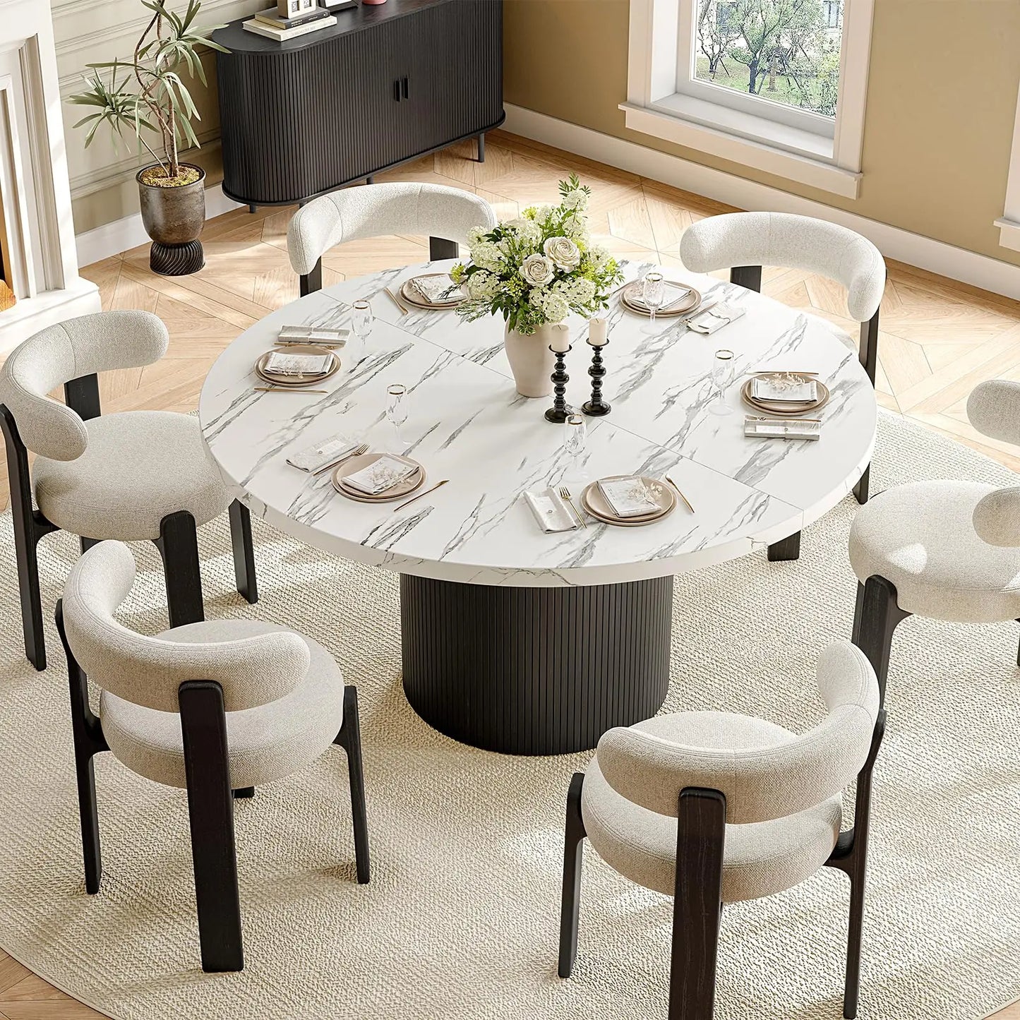 Marchetti Fluted Round Dining Table