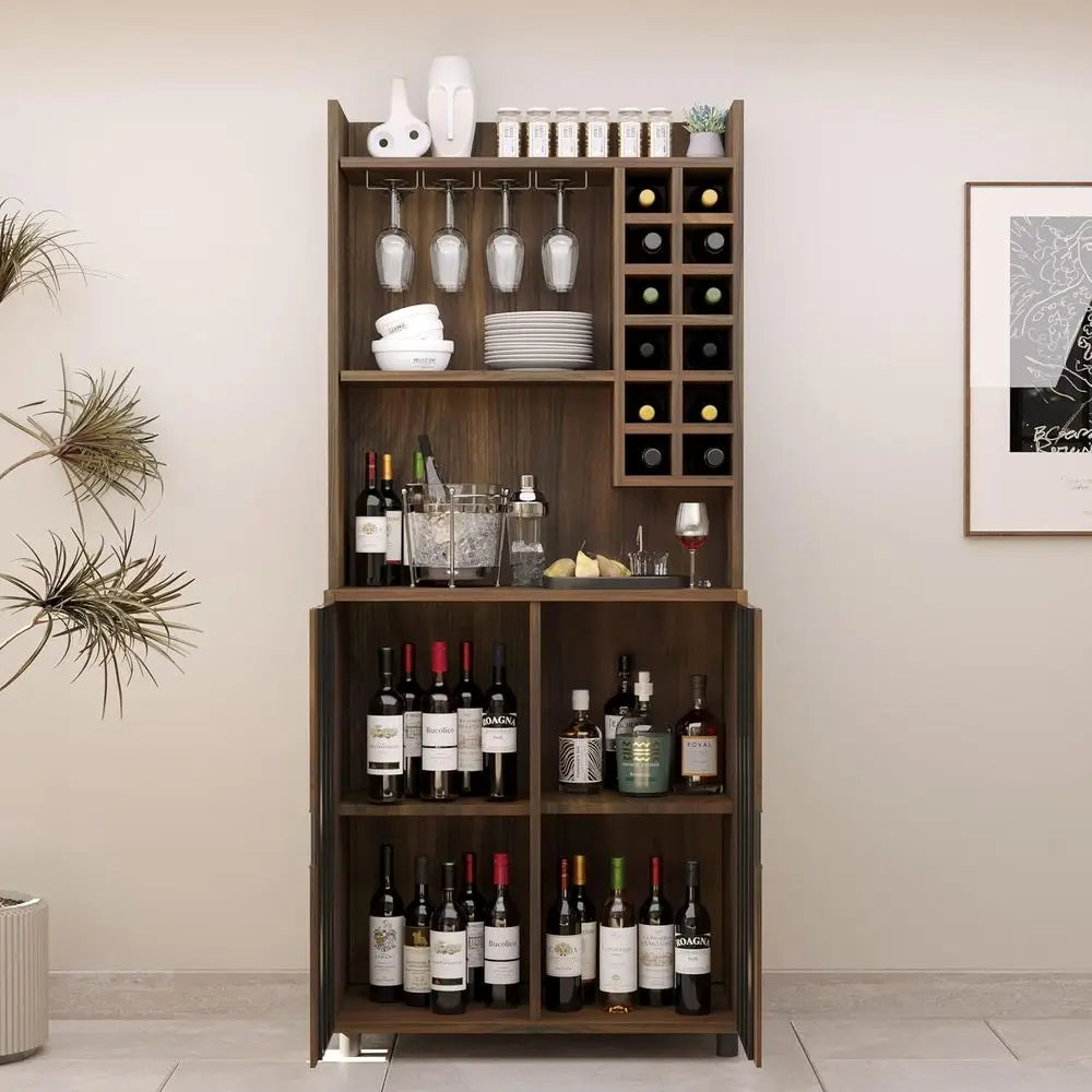 Tall Wine Bar Cabinet