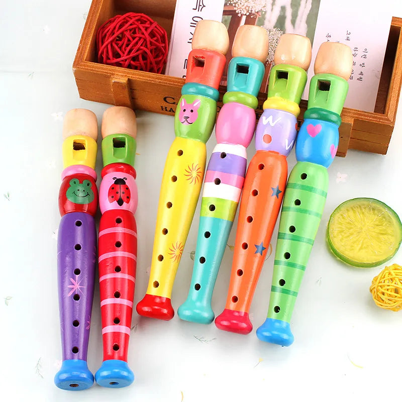 Wooden Cartoon Flute for Kids