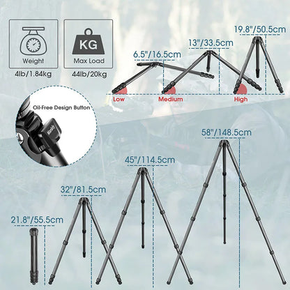 Carbon Fiber Hunting Tripod