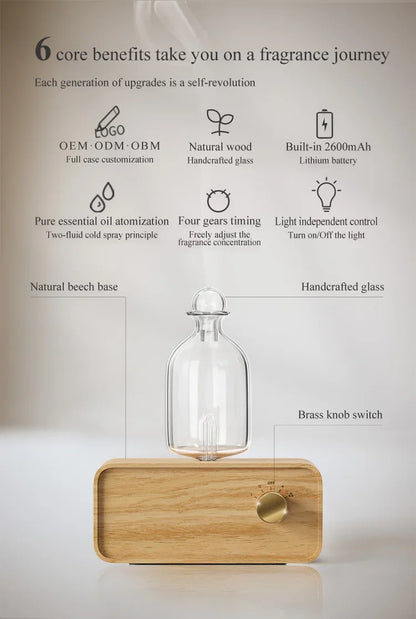 Waterless Nebulizing Essential Oil Diffuser