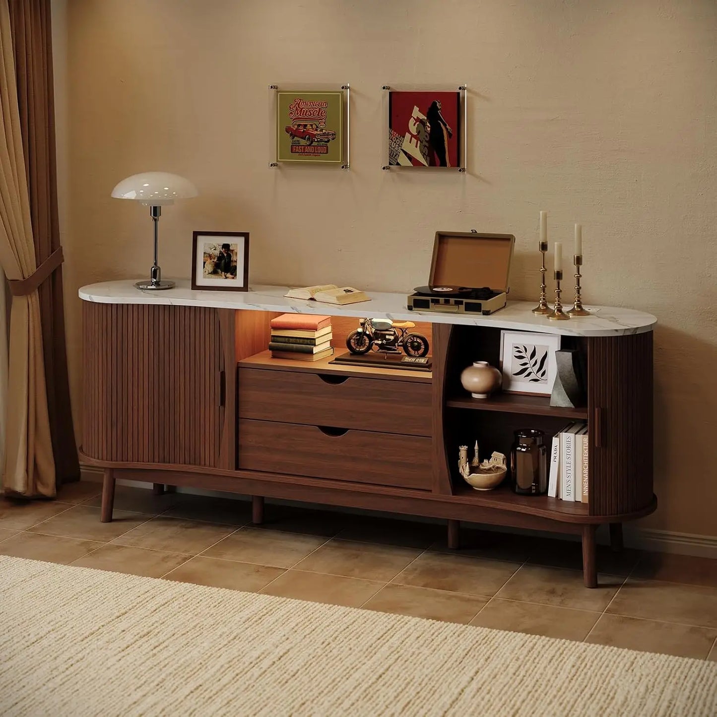 Hollis Fluted Media Console