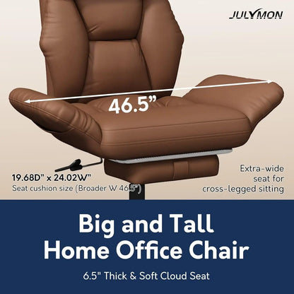 Premium Ergonomic Office Chair with Extra-Wide Seat & Retractable Footrest