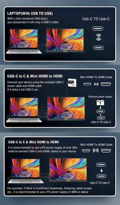 16" Portable Touch Monitor, HDR10 Low Blue Light