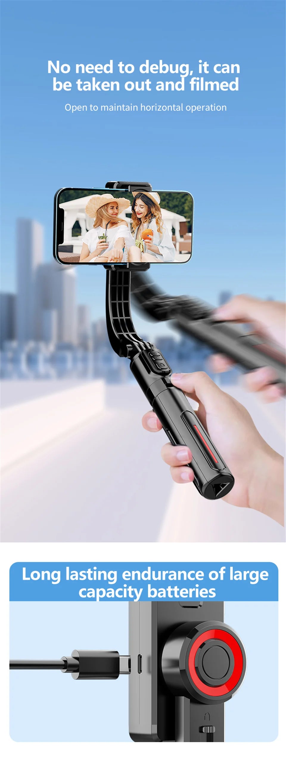 Wireless Bluetooth Gimbal Tripod