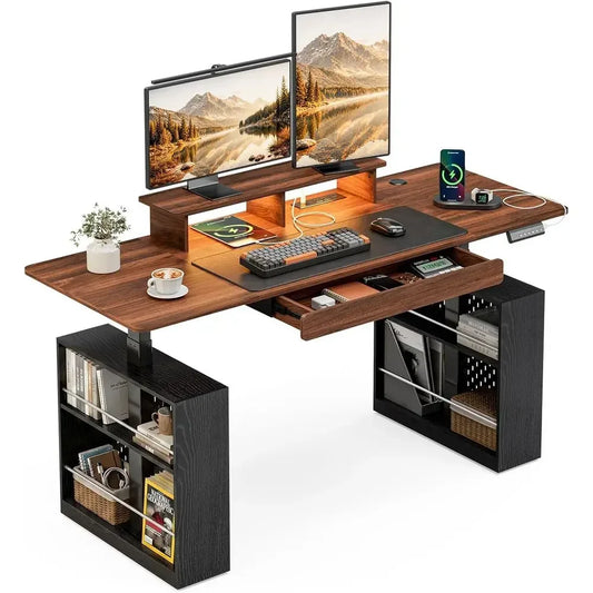 LED Storage Standing Desk