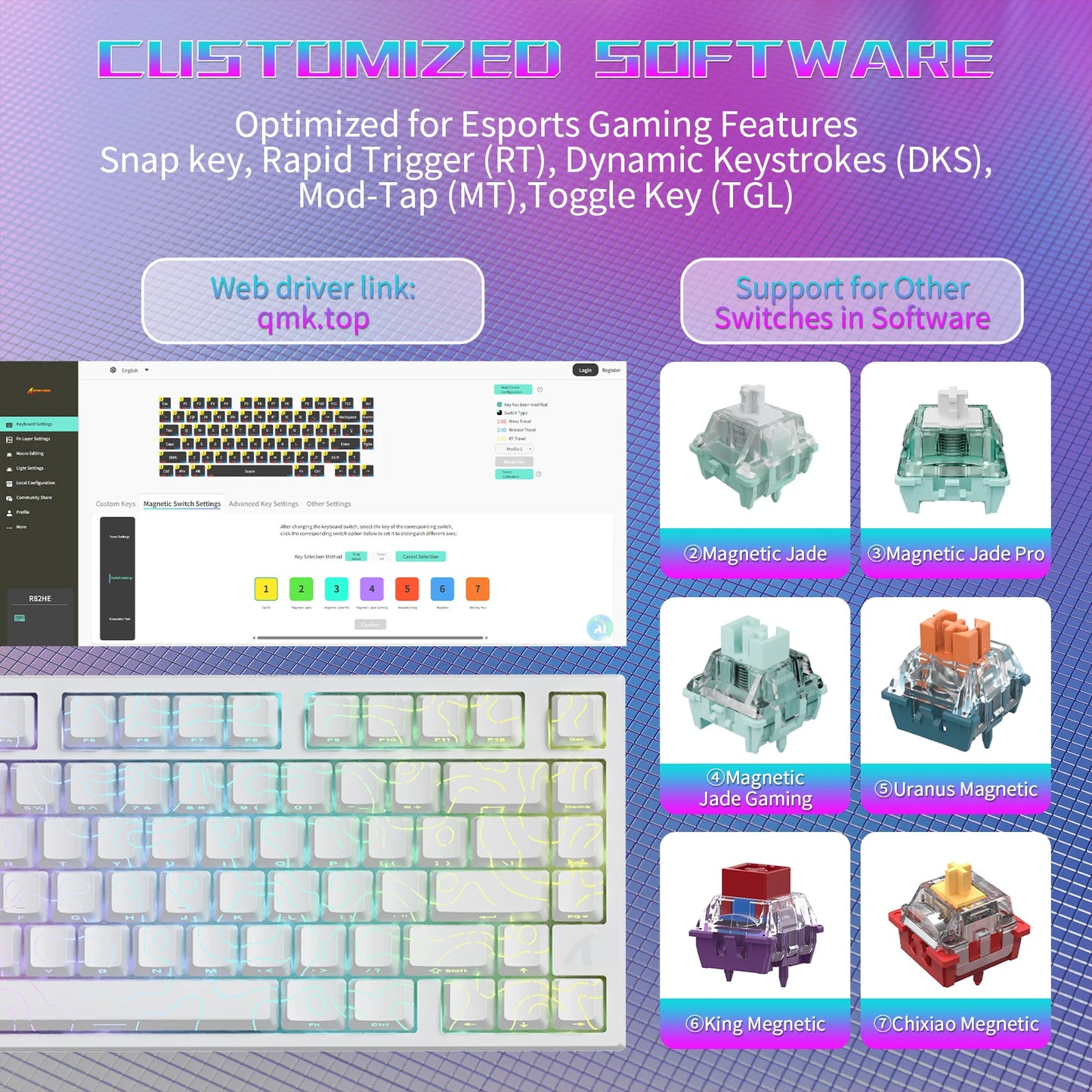 ATTACK SHARK R82 HE 75% Gaming Keyboard