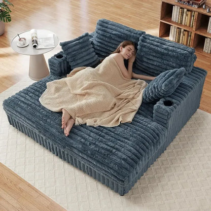 Halcyon Charging Chaise Loveseat
