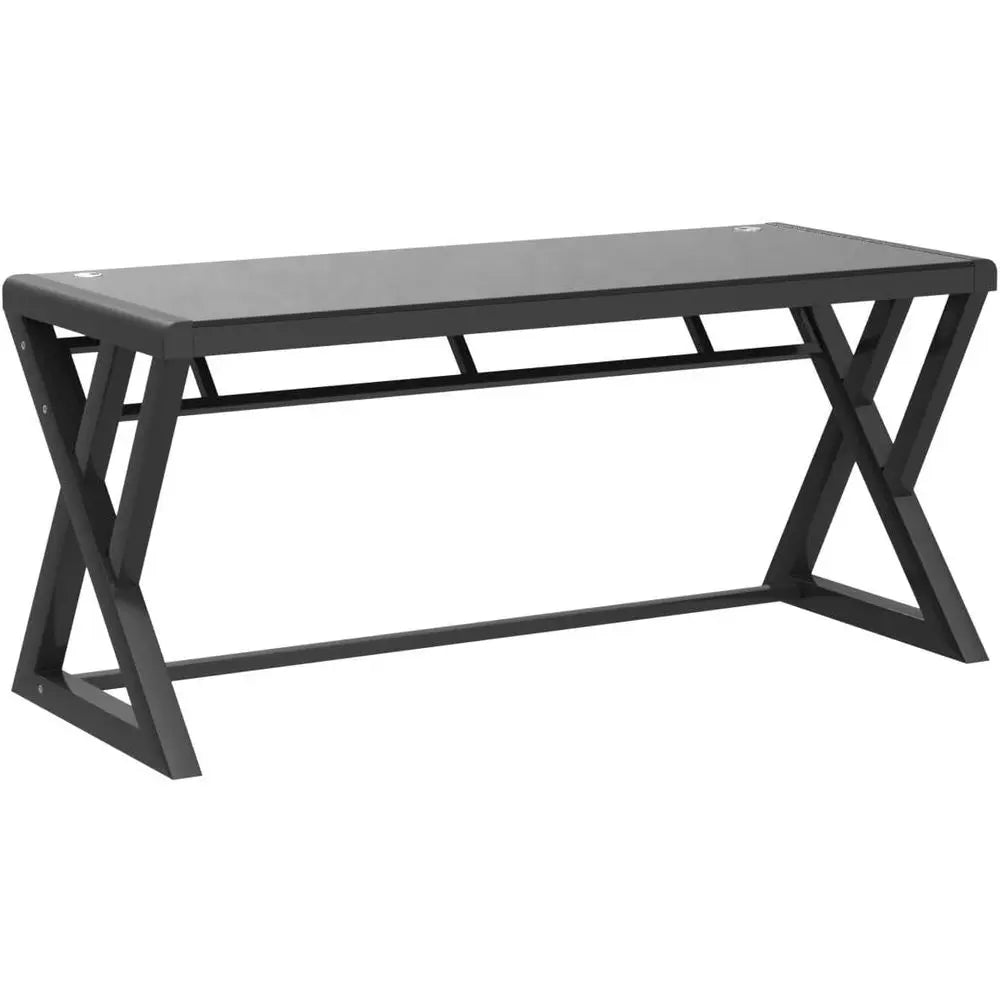 Glass X-Frame Desk