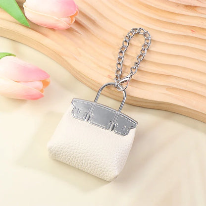 Mini Birkin-Style Bag Charm Keychain