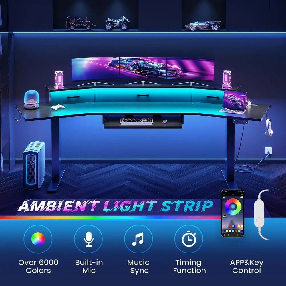 LED Gaming Standing Desk