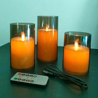 USB Rechargeable LED Candles (3-Pack)