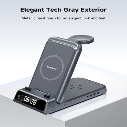 ChronoCharge Foldable 3-in-1 Wireless Charging Station