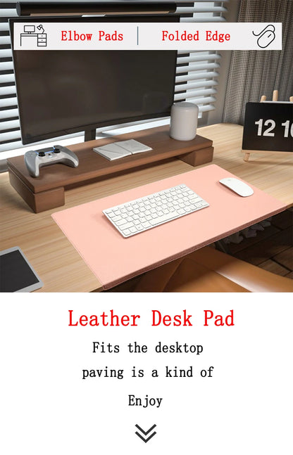 PU Leather Desk Mat with Wrist Support