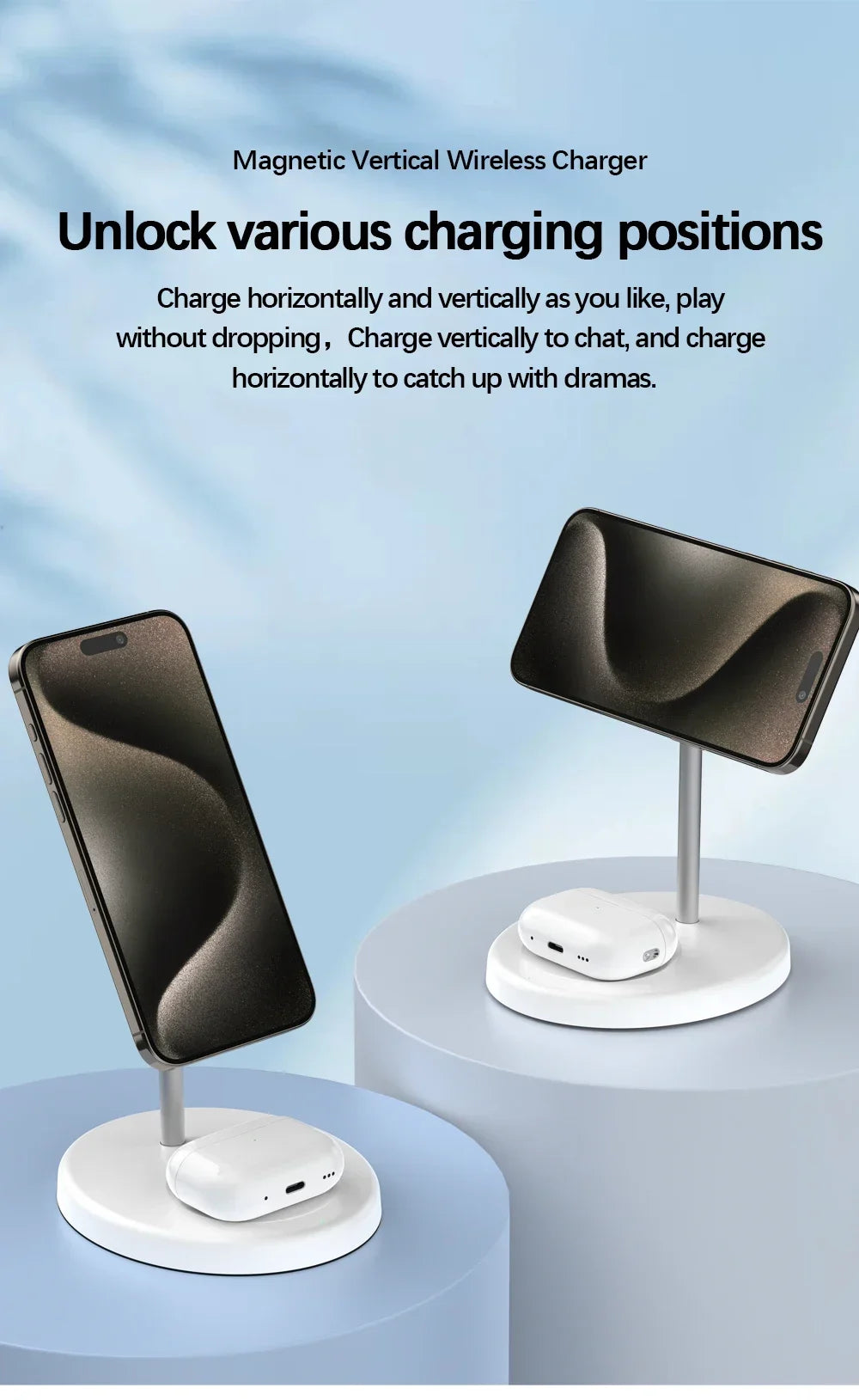 MagStand Duo Magnetic Wireless Charging Station