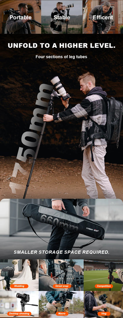 One-Click Carbon Fiber Monopod