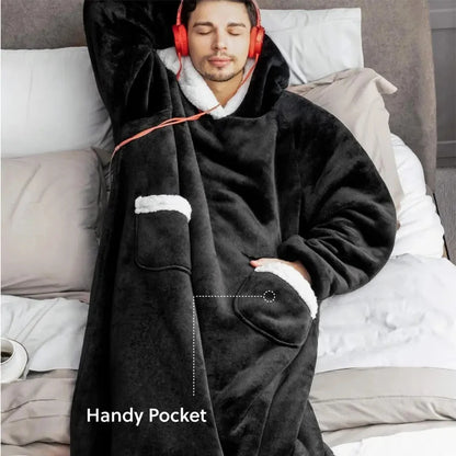 Oversized Fleece Blanket Hoodie