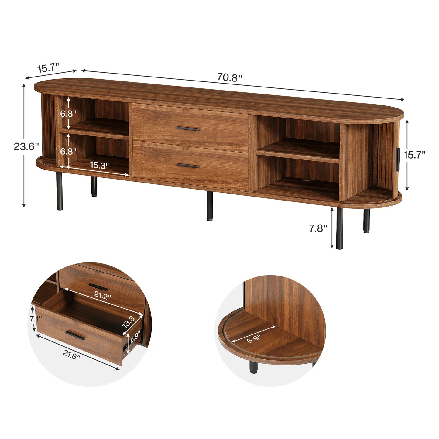 Fenmore Fluted TV Console