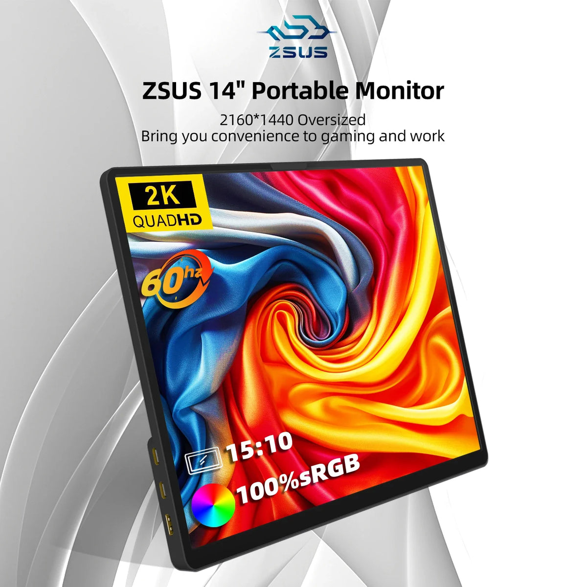 14-Inch 2K Touch Portable Monitor with HDR