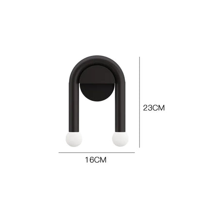 Arcus Matte Black Arched Wall Light