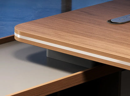 Designer Italian Solid Wood Executive L-Shaped Desk