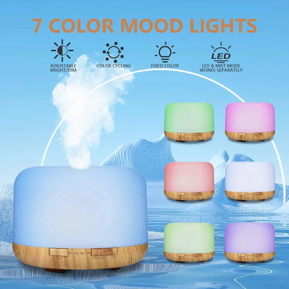 500ML Ultrasonic Humidifier & Diffuser