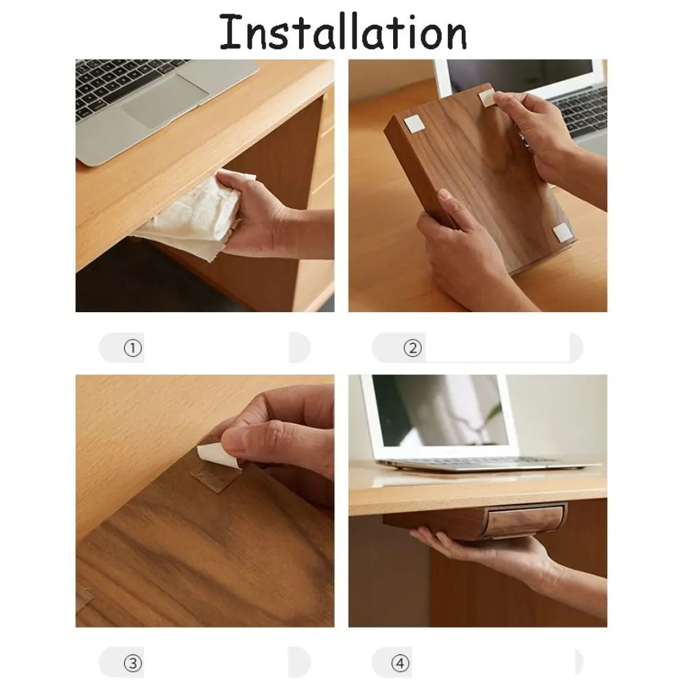 Adhesive Under-Desk Storage Tray