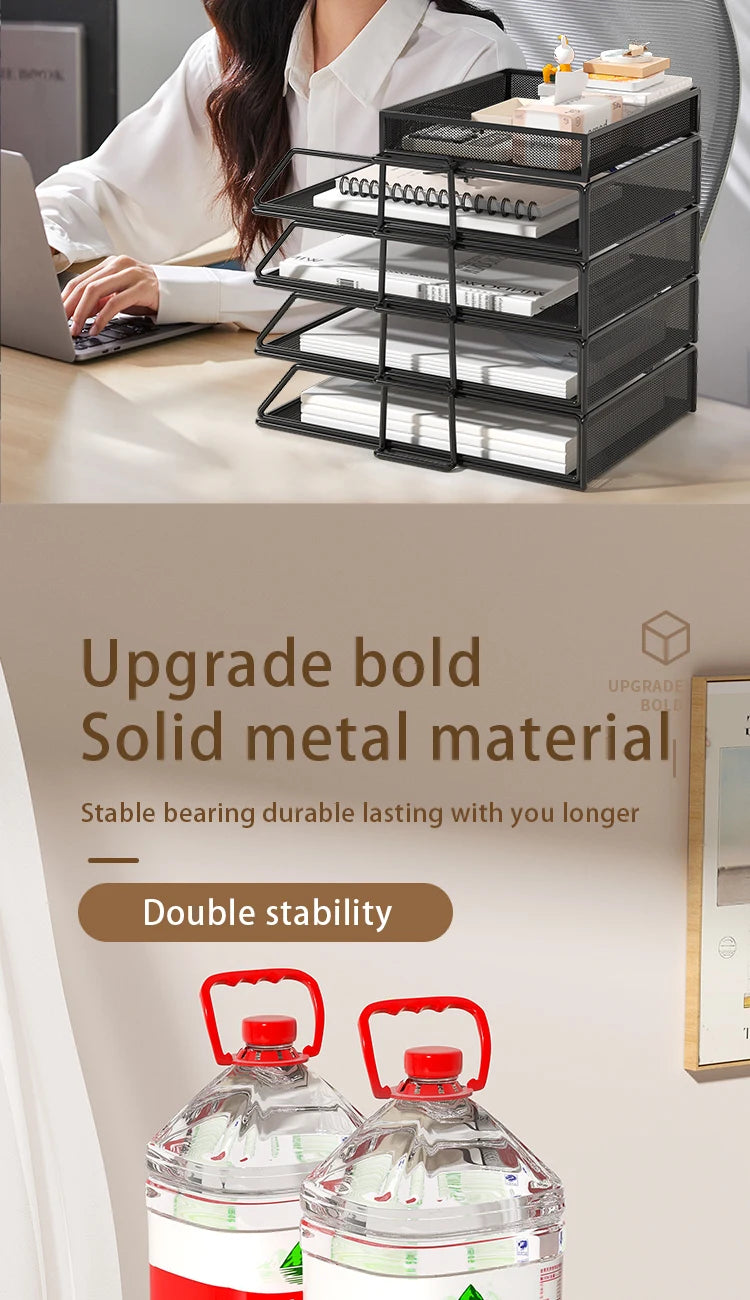Metal Multi-Tier File Rack