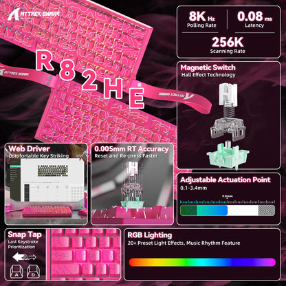 ATTACK SHARK R82 HE 75% Gaming Keyboard