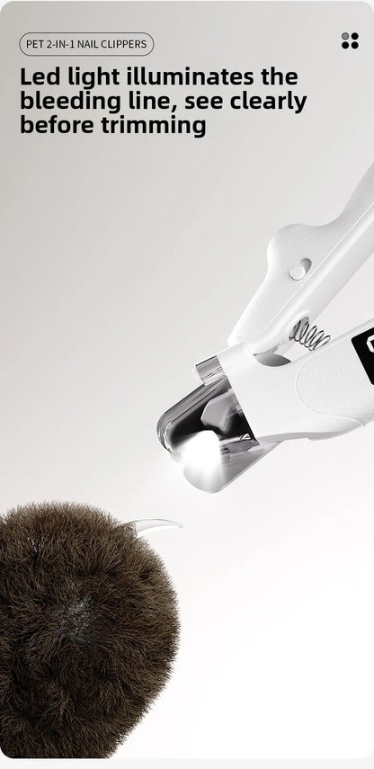 2-in-1 LED Pet Nail Clipper & Grinder