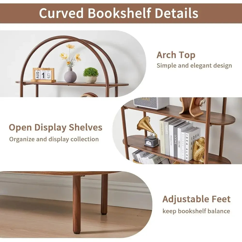 Curved Tambour Door Bookcase