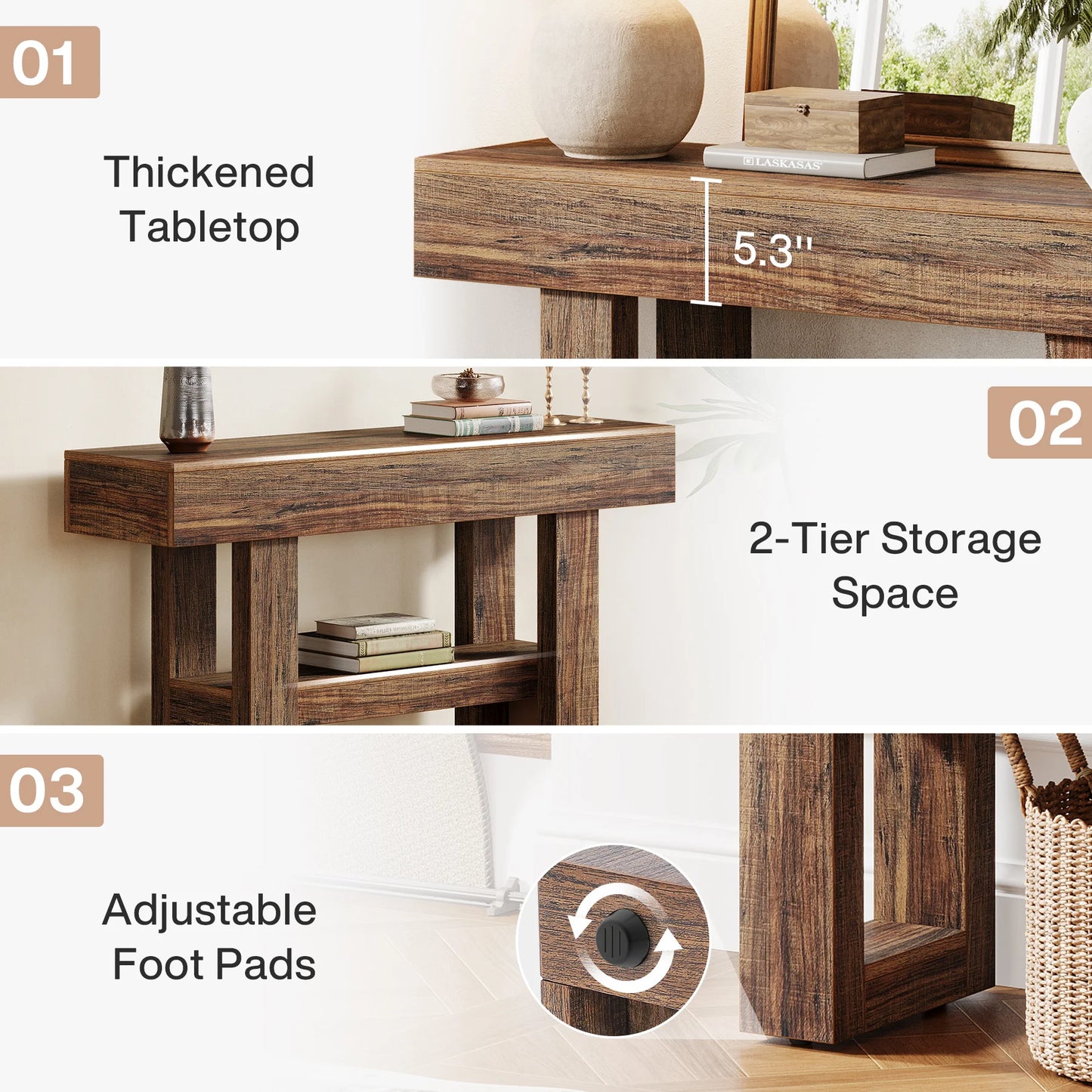 Colton Rustic Entryway Table