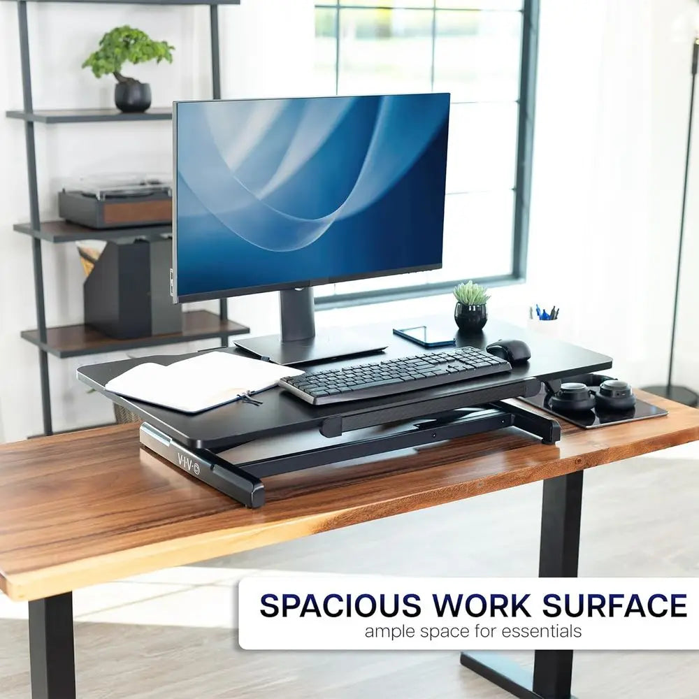 Adjustable Standing Desk Riser with Tilting Work Surface