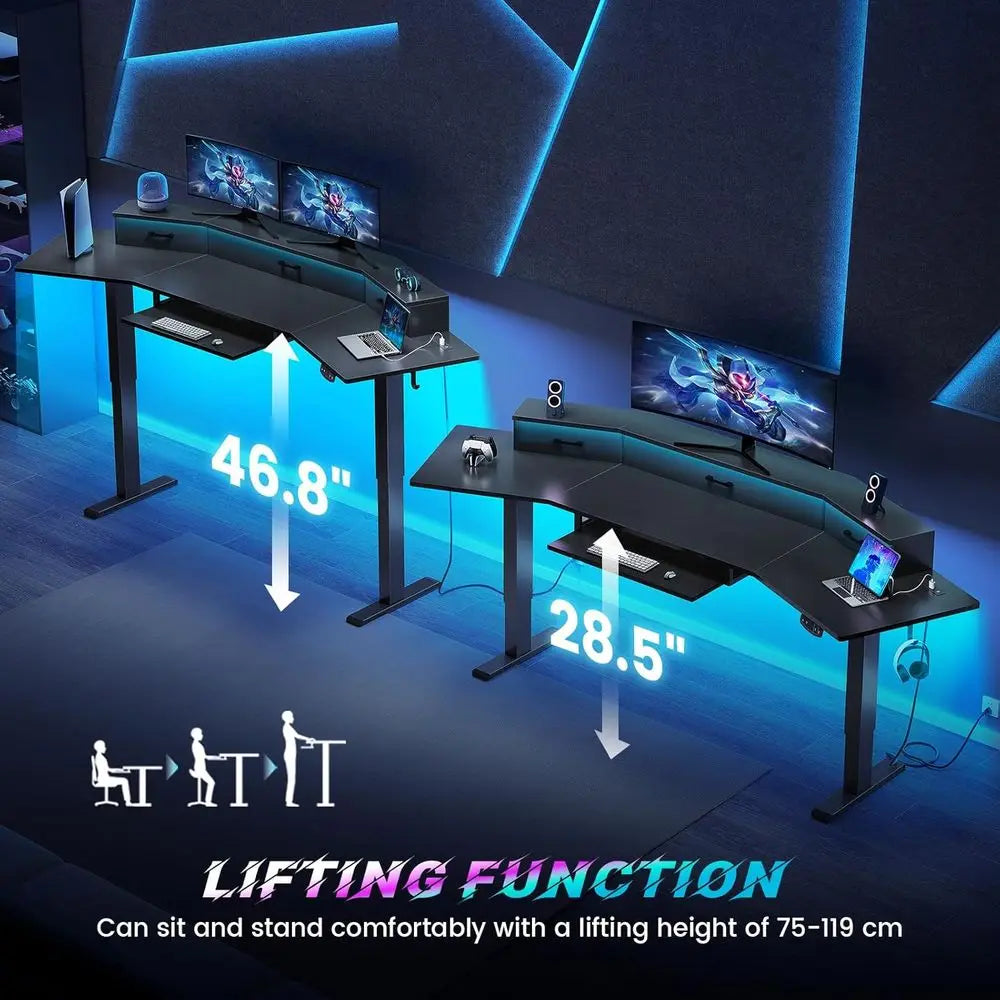 LED Gaming Standing Desk