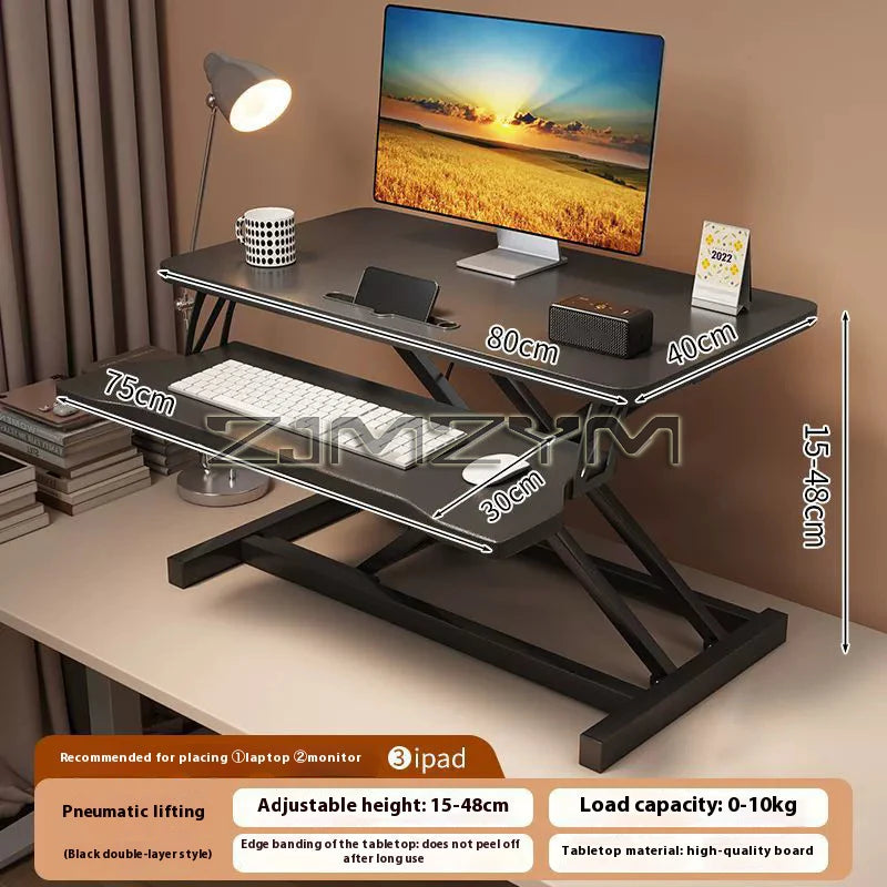 Foldable Laptop Desk with Storage & Keyboard Tray