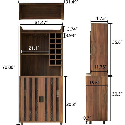 Tall Wine Bar Cabinet